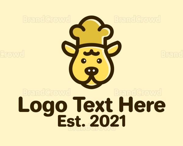 Cute Dog Chef Logo