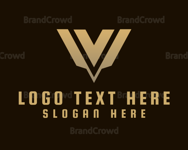 Luxury Modern Elegant Letter V Logo