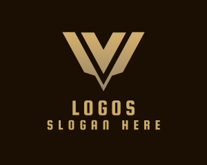 Luxury Modern Elegant Letter V Logo