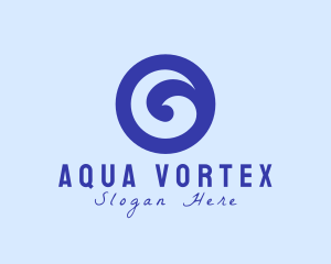 Ocean Wave Swirl Vortex logo design