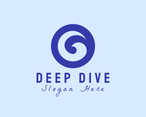 Dive - Ocean Wave Swirl Vortex logo design