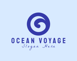 Ocean Wave Swirl Vortex logo design