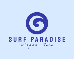 Ocean Wave Swirl Vortex logo design