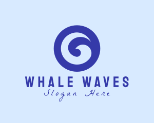 Ocean Wave Swirl Vortex logo design