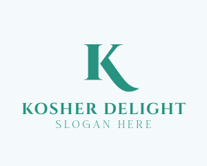 Kosher - Chic Fancy Lettermark logo design