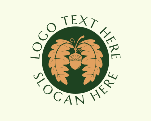 Tree - Acorn Nut Agriculture logo design