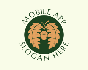 Oaknut - Acorn Nut Agriculture logo design
