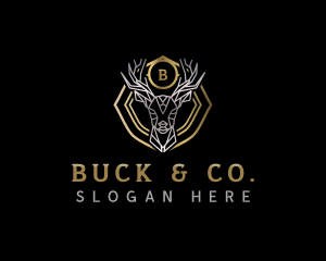 Buck - Geometric Deer Buck logo design