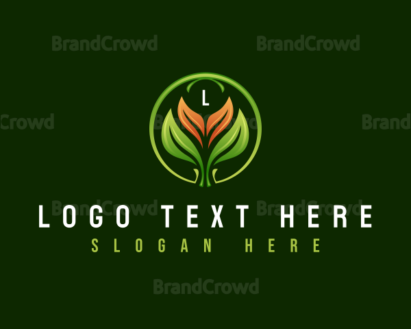 Leaf Landscaping Lawn Logo