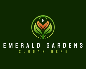 Leaf Landscaping Lawn logo design