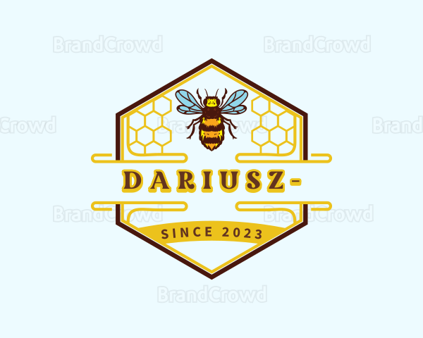 Honeycomb Bee Bumblebee Logo