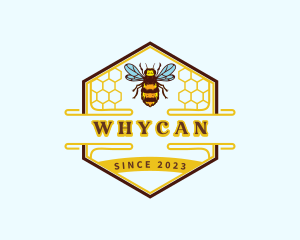 Apiary - Honeycomb Bee Bumblebee logo design