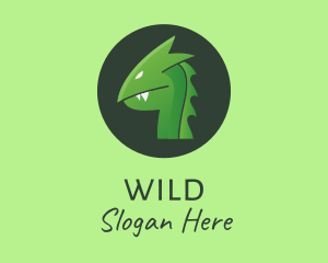 Green Dragon Creature Logo