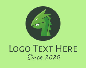 Lizard - Green Dragon Creature logo design
