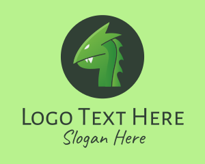 Green Dragon Creature Logo