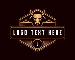 Vintage - Luxury Bull Farm logo design