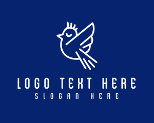 Blue Jay - Flying Macaw Bird logo design