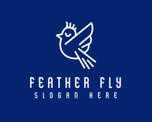 Flying Macaw Bird logo design