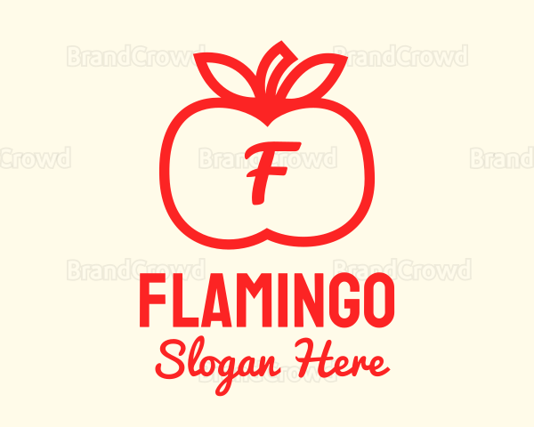 Apple Fruit Letter Logo