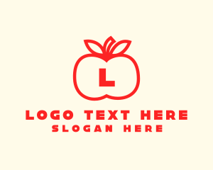 Eco - Apple Fruit Letter logo design