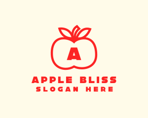 Apple Fruit Letter logo design