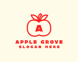 Apple Fruit Letter logo design