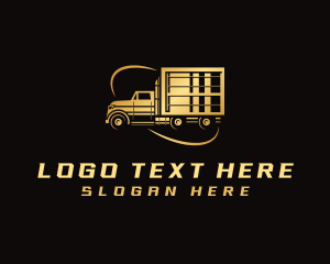Flatbed - Truck Delivery Cargo logo design
