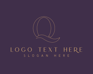 Wellness - Minimalist Elegant Fashion Letter Q logo design