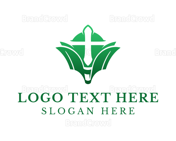 Christian Bible Cross Logo