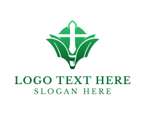 Peace - Christian Bible Cross logo design