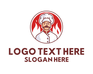 Kitchen - Fire Chef Restaurant logo design