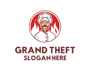 Kitchen - Fire Chef Restaurant logo design