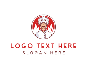 Fire Chef Restaurant  logo design