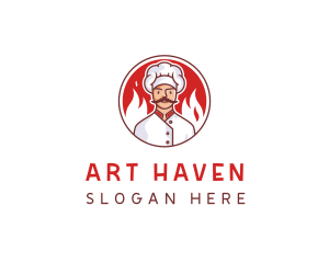 Fire Chef Restaurant  logo design