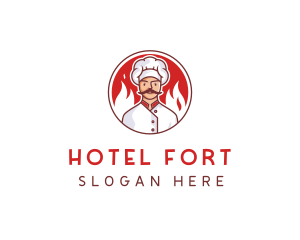 Fire Chef Restaurant  logo design