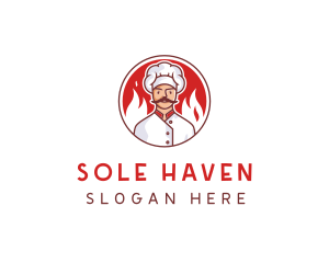 Fire Chef Restaurant  logo design