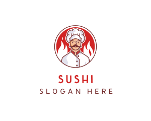 Fire Chef Restaurant  logo design