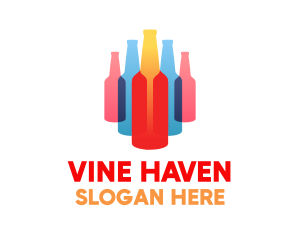 Wine Bottle Drink logo design