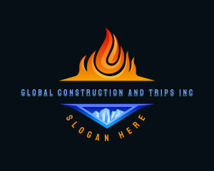 Refrigeration - Ice Fire Heating Hvac logo design