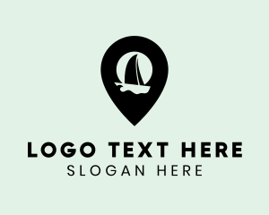 Boat - Yacht Location Pin logo design