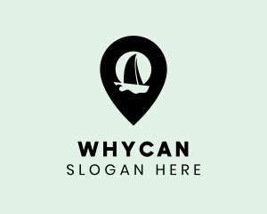 Yacht Location Pin Logo