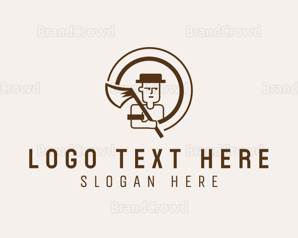 Hipster Lumberjack Wood Axe Logo