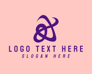 Purple Cursive Letter A  logo design