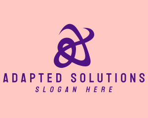 Purple Cursive Letter A  logo design