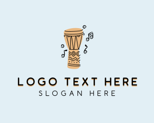 Native - African Djembe Percussion logo design