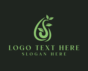 Essential - Wellness Leaf Droplet logo design