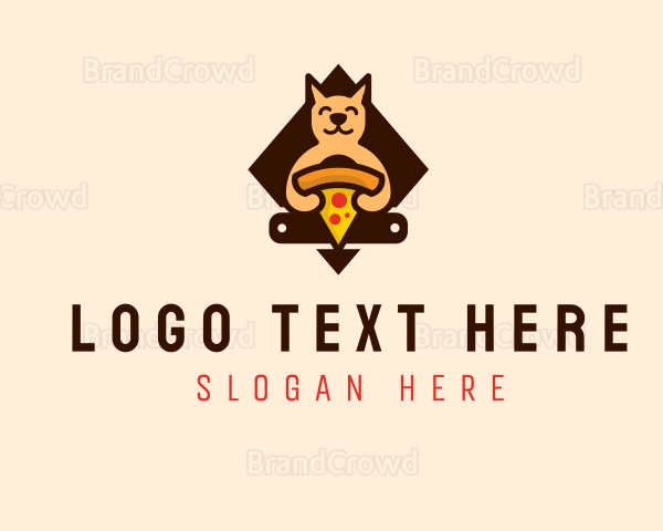 Cute Animal Pizza Logo