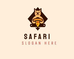 Cute Animal Pizza Logo