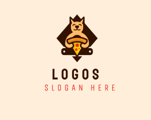 Pet - Cute Animal Pizza logo design