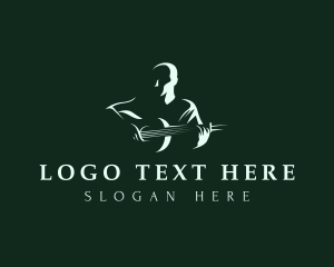 String Instrument - Guitar Music Recording logo design